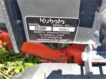 2002 KUBOTA ZD28F Used Lawn / Garden Personal Property / Household items for sale