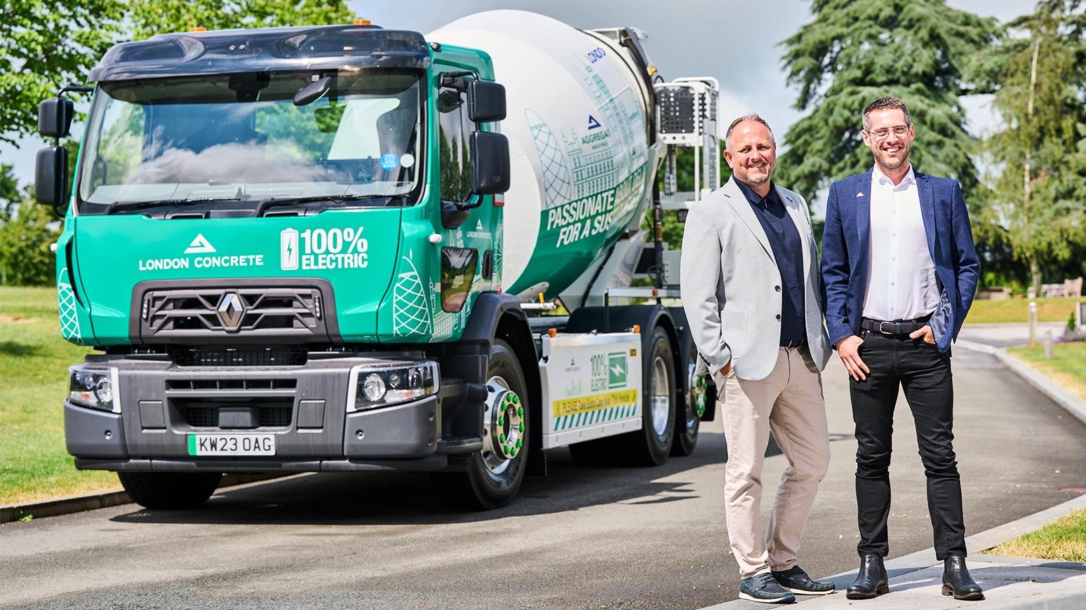 Aggregate Industries Paves The Way To A Carbon-Free Future With Renault Electric Concrete Mixer