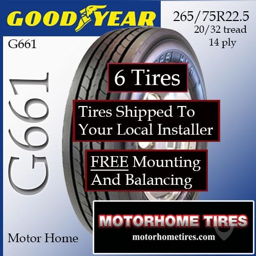 GOODYEAR 265/75R22.5 New Tyres Truck / Trailer Components for sale