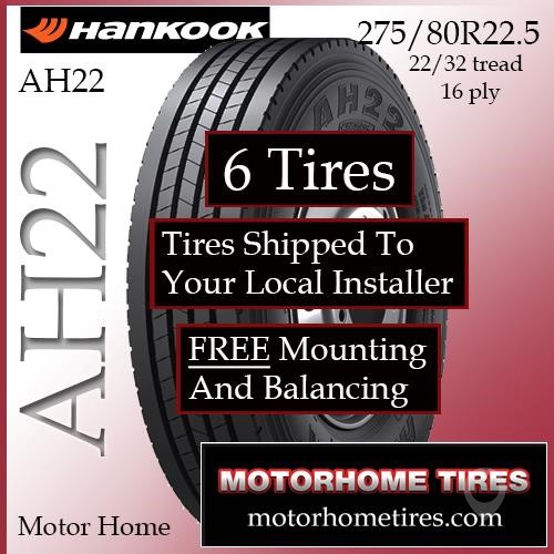 HANKOOK 275/80R22.5 New Tyres Truck / Trailer Components for sale