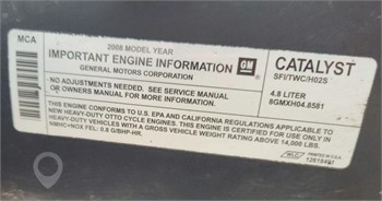 2008 GENERAL MOTORS 4.8 Used Engine Truck / Trailer Components for sale