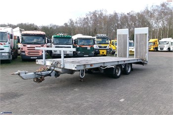 2004 KING 2-axle platform drawbar trailer 14t + ramps Used Standard Flatbed Trailers for sale