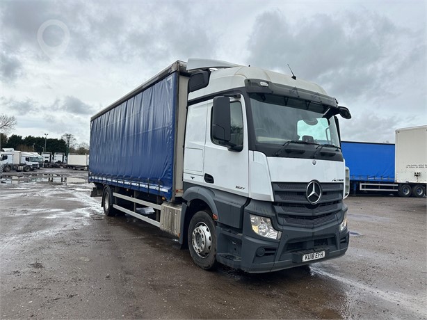 2018 MERCEDES-BENZ ACTROS 1824 Used Curtain Side Trucks for sale