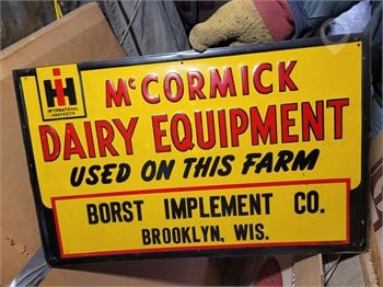 MCCORMICK DAIRY EQUIPMENT SIGN Used Other upcoming auctions