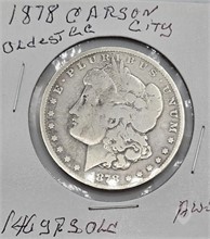 1878 CARSON CITY MORGAN SILVER DOLLAR; OLDEST CARS Used Dollars U.S. Coins Coins / Currency upcoming auctions