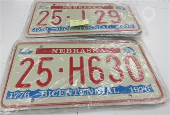 LICENSE PLATES 2 SETS BUTLER CO NE Used Automobilia Collectibles upcoming auctions