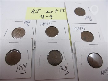 1944 D PENNIES SEVEN PENNIES Used U.S. Currency Coins / Currency upcoming auctions