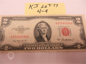 $2 RED SEAL BILL 1953A UNITED STATES NOTE Used U.S. Currency Coins / Currency upcoming auctions