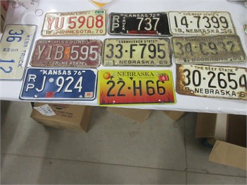 ASSORTED LICENSE PLATES Used Advertising Collectibles upcoming auctions