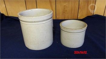 2 CROCK CONTAINERS Used Other Antiques upcoming auctions