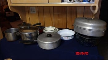 POTS & PANS GROUP Used Kitchen / Housewares Personal Property / Household items upcoming auctions