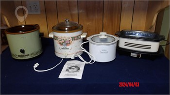 CROCK POTS & SLOW COOKER Used Kitchen / Housewares Personal Property / Household items upcoming auctions