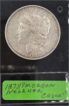 1878 P MORGAN SILVER DOLLAR; NEAR UNC; ENCASED Used Dollars U.S. Coins Coins / Currency upcoming auctions