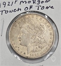 1921 P MORGAN SILVER DOLLAR; TOUCH OF TONE Used Dollars U.S. Coins Coins / Currency upcoming auctions