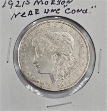 1921 S MORGAN SILVER DOLLAR; NEAR UNC CONDITION Used Dollars U.S. Coins Coins / Currency upcoming auctions