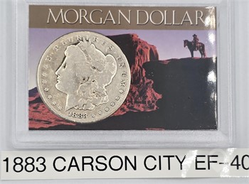 1883 CARSON CITY SILVER DOLLAR; EF-40 Used Dollars U.S. Coins Coins / Currency upcoming auctions