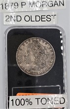 1879  P MORGAN SILVER DOLLAR; 2ND OLDEST MORGAN; 1 Used Dollars U.S. Coins Coins / Currency upcoming auctions