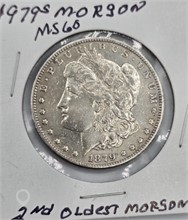 1979 S MORGAN SILVER DOLLAR; MS 60; 2ND OLDEST MOR Used Dollars U.S. Coins Coins / Currency upcoming auctions