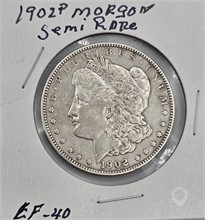 1902 P MORGAN SILVER DOLLAR; EF-40; SEMI RARE Used Dollars U.S. Coins Coins / Currency upcoming auctions
