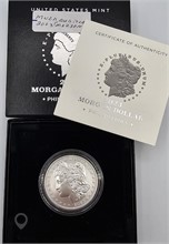 2023 P MORGAN SILVER DOLLAR; ENCASED AND IN MINT B Used Dollars U.S. Coins Coins / Currency upcoming auctions