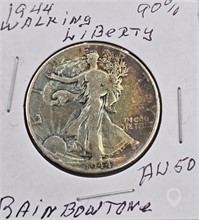 1944 WALKING LIBERTY HALF DOLLAR; 90% SILVER; RAIN Used Half Dollars U.S. Coins Coins / Currency upcoming auctions
