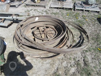 WHEEL RINGS AND WHEEL VINTAGE PALLET FULL Used Horse Drawn Equipment upcoming auctions