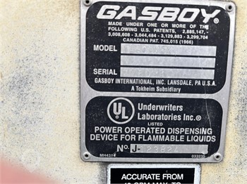 GASBOY 9140AXOX Used Storage Bins - Liquid/Dry upcoming auctions