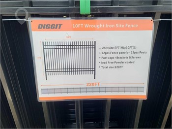 UNUSED 2024 DIGGIT 10FT WROUGHT IRON SITE FENCING Used Other upcoming auctions