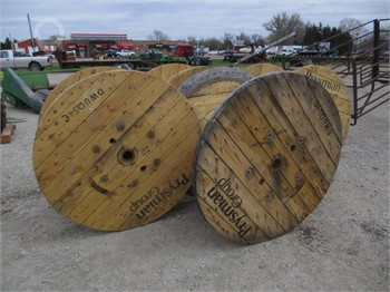 WOODEN SPOOLS SET OF 3 Used Manufacturing Shop / Warehouse upcoming auctions