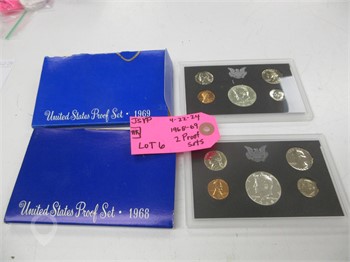 2 PROOF SETS 1968 AND 1969 Used Sets U.S. Coins Coins / Currency upcoming auctions
