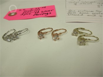 3 PAIRS OF STERLING SILVER EARRINGS 7.09 GRAMS TOTAL WT Used Earrings Fine Jewellery upcoming auctions