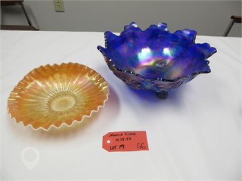 GLASSWARE COLORED DISHES AND BLUE BOWL Used Other Decorative upcoming auctions