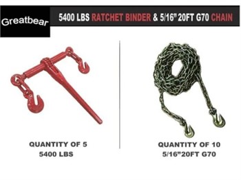GREAT BEAR RATCHET BINDERS & CHAIN Used Tiedowns / Binders Shop / Warehouse upcoming auctions