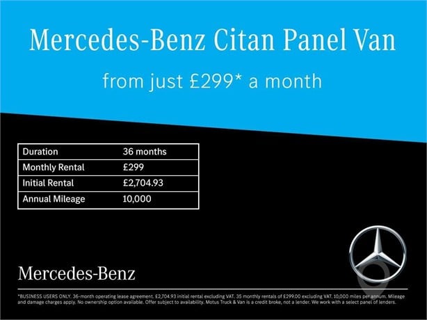 2024 MERCEDES-BENZ CITAN 110 Used Panel Vans for sale